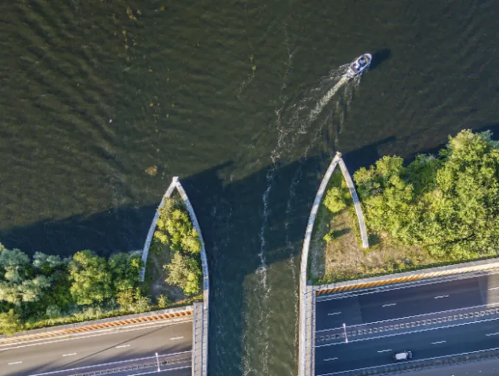 探访荷兰的水上奇迹:费吕沃湖水道桥