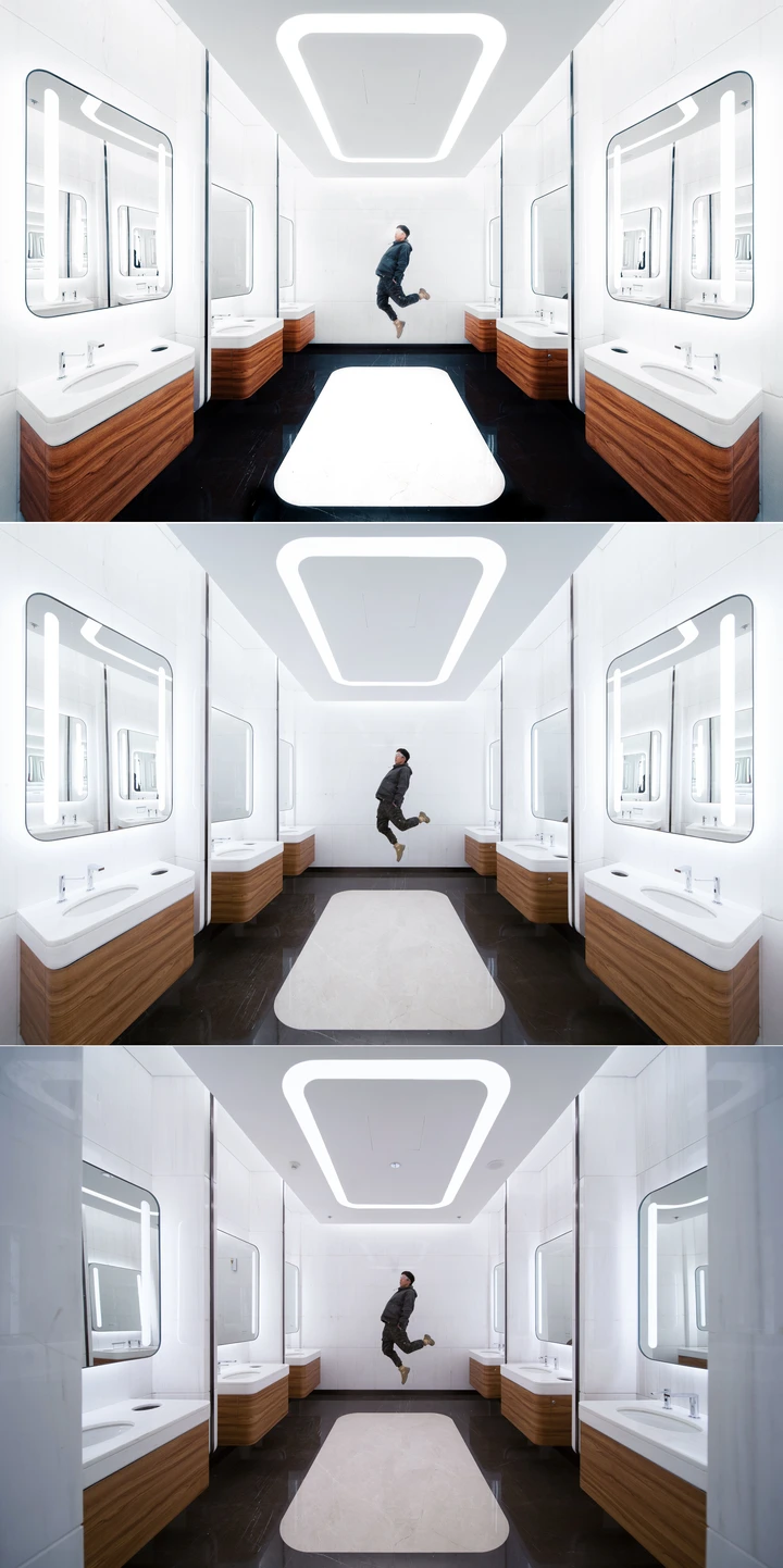 昆明恒隆广场拍摄实录:充满未来感的洗手间