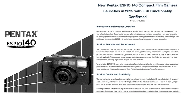 一周器材速递 | 佳能复古机型曝光,狙击尼康Zf ?