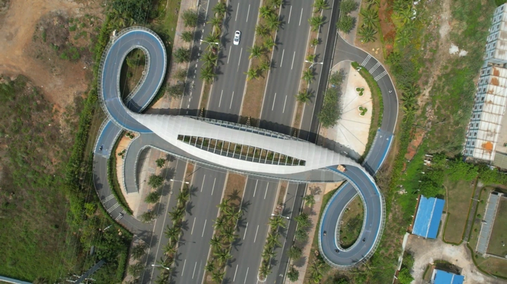 建筑视频｜海口龙昆南路人行天桥