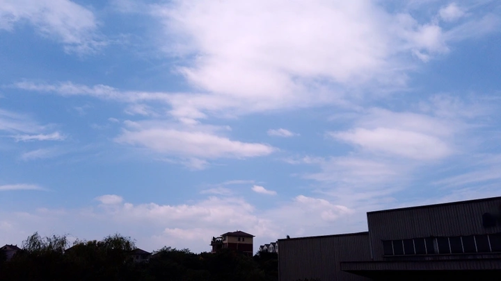 今日晴空万里，白云飘飘