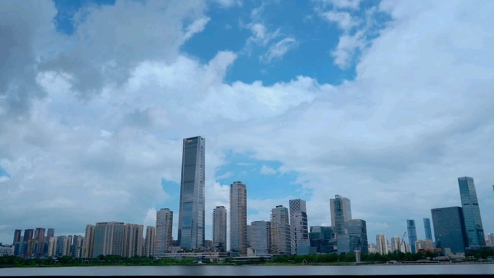 鹏瑞南山科技园深圳湾高楼延时视频