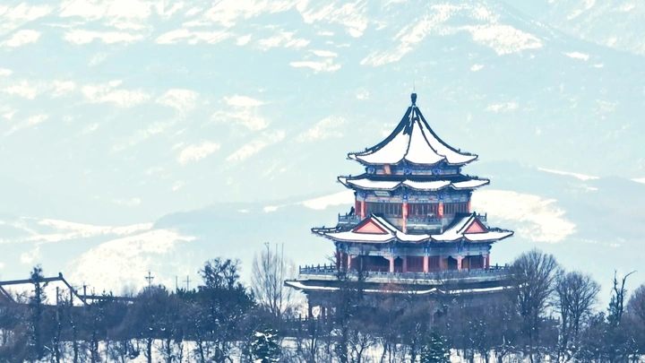 雪后崆峒山