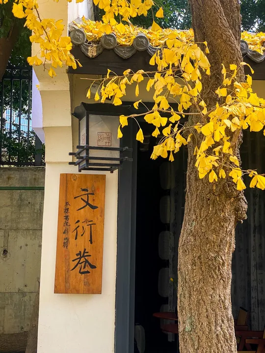 门前有一棵小树的建筑物