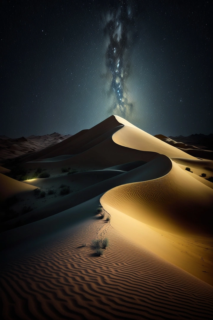 星空下的沙漠