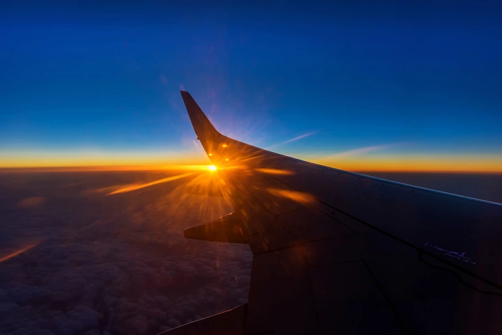 空中看夕阳