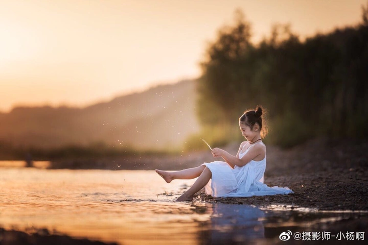 夕阳下