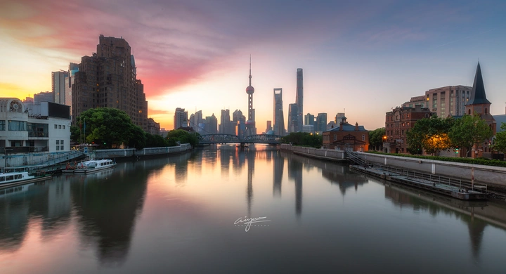 法师桥上看浦东
