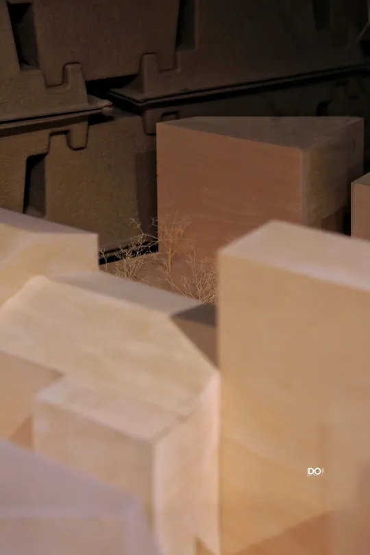 一个小盒子模型的特写