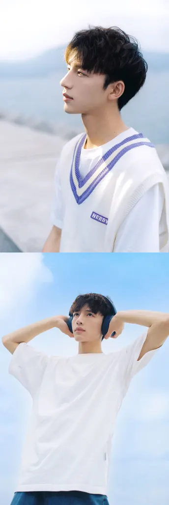 actor as a boy in a white t-shirt