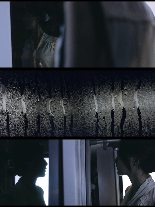 一位女士正在火车窗口向外看