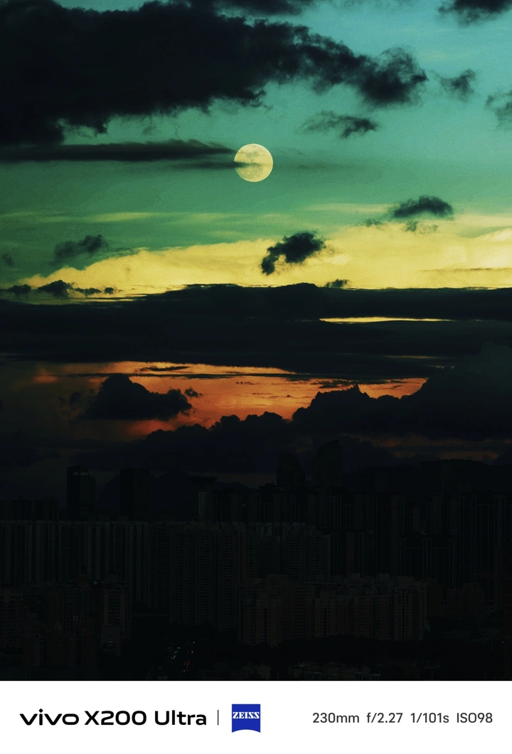 落霞满月