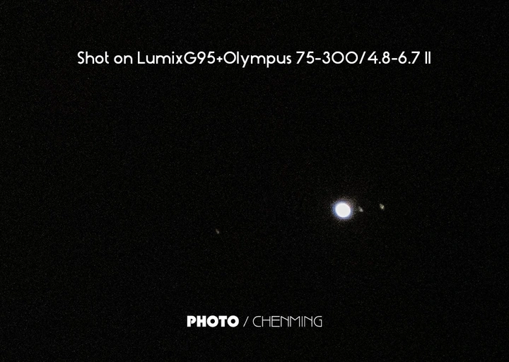 M43相机徒手拍木星和3颗卫星