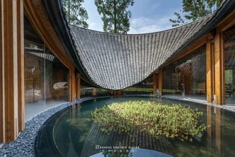 从庭院看到的房子图片