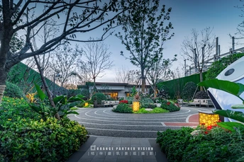 一个大花园 有很多植物和花。