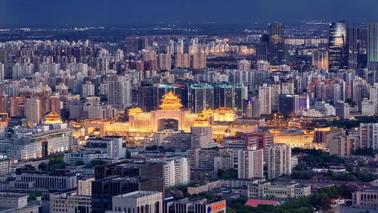 夜晚的大城市景象