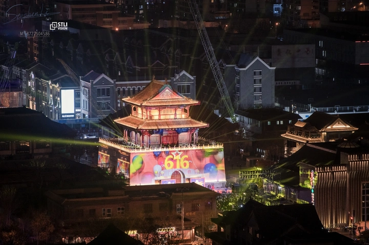 庆祝天津建卫616年灯光秀