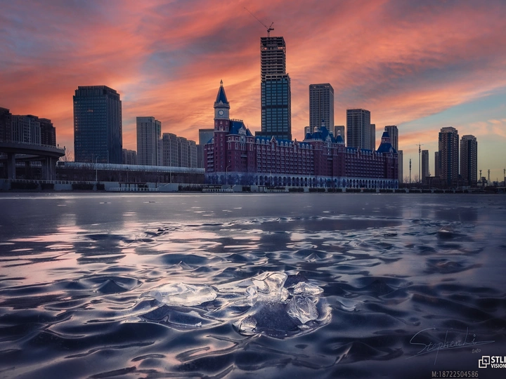 海河冰景
