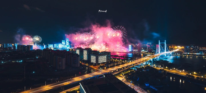祖国70周年福州焰火晚会