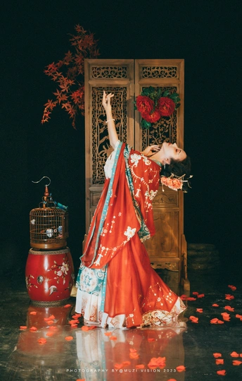 一位女士在舞台上跳舞