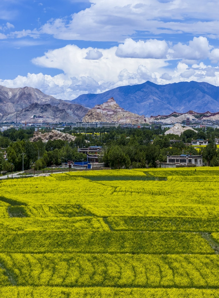 夏日江孜宗山