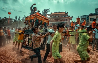 一群人和男人在尘土中玩耍