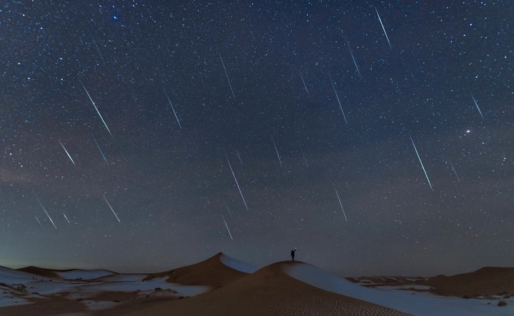 流星雨的夜空