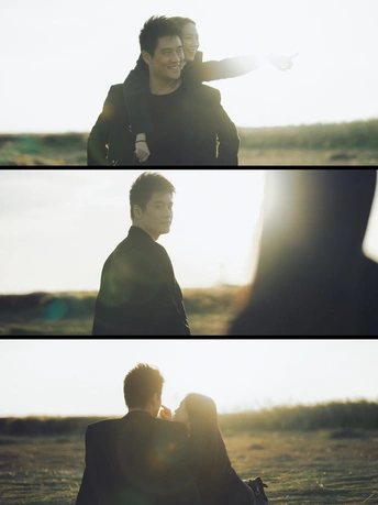 一些照片 一个男子和一个女子