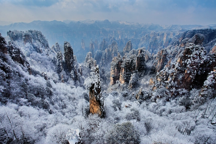 天子山雪景
