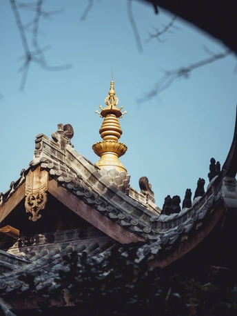 金庙的塔顶