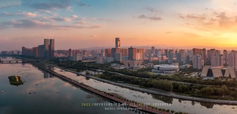黄鹤楼的日落