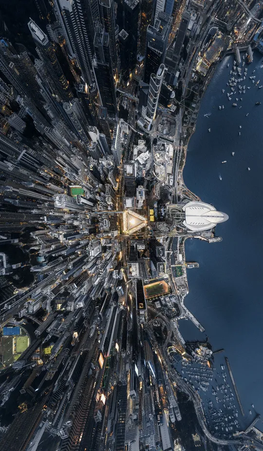 太空中的城市夜景图片