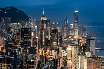 城市的夜景轮廓