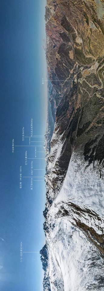 从卫星拍摄到的海洋、山脉和水体图像