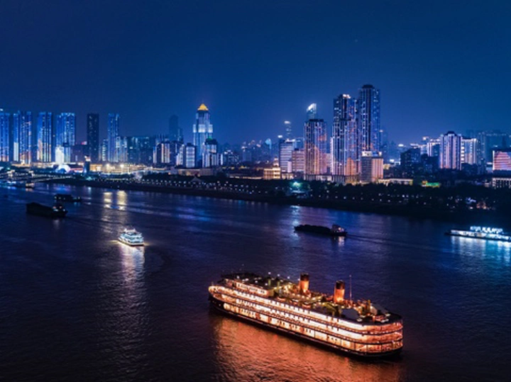 航拍武汉·夜游长江