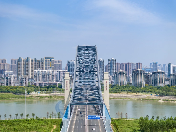 航拍武汉·汉江湾桥