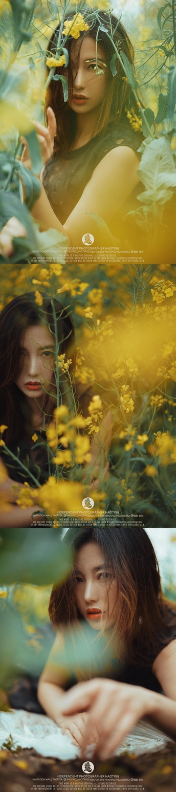 背景有花的大电影海报中的女人