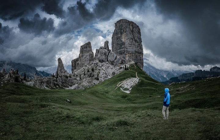Overlooking the Cinque Torri