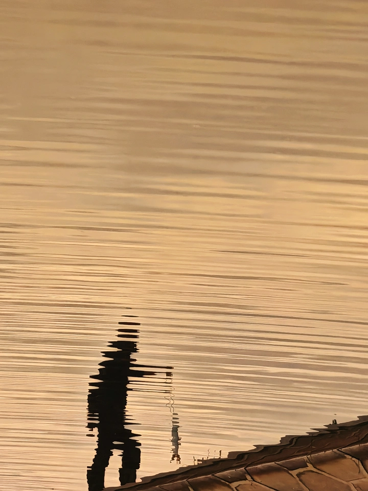 《夕阳下的钓影》