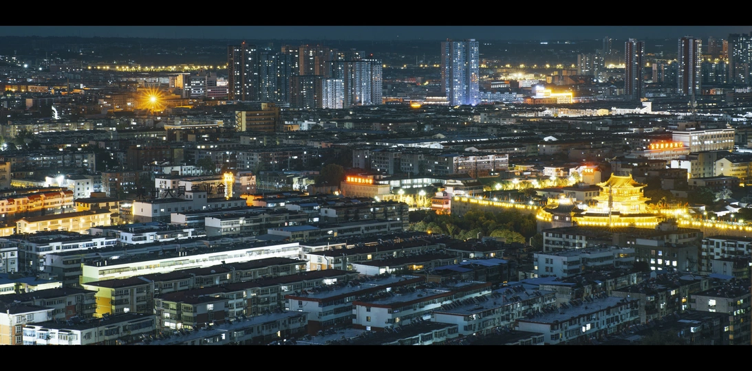 夜晚的大城市景象