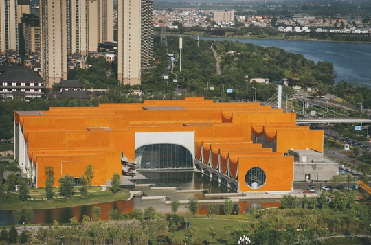 大型城市的高楼大厦 aerial view