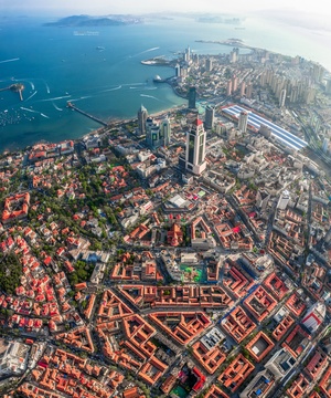 城市 aerial photo