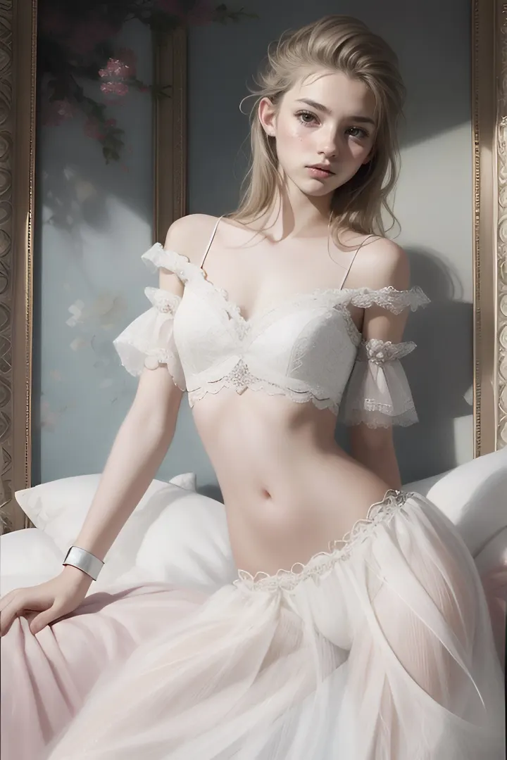 古典油画：闺中女子
