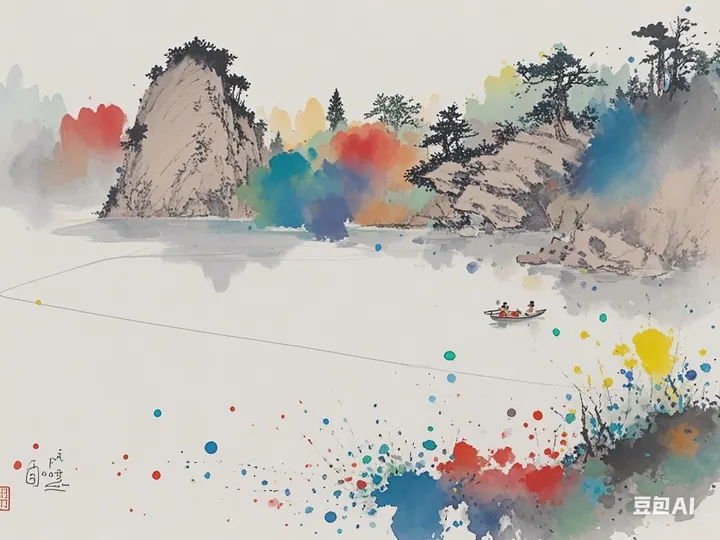 实景写意山水画
