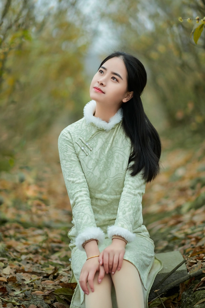 腊梅下的唯美人像