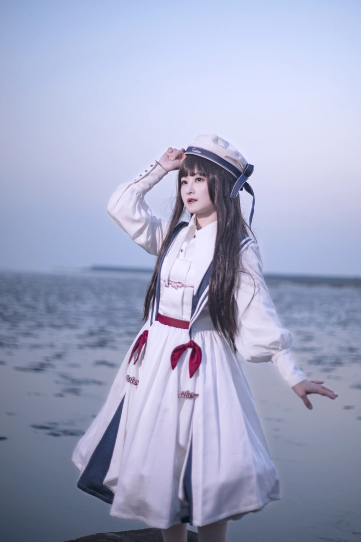 海军风少女！海边拍摄～