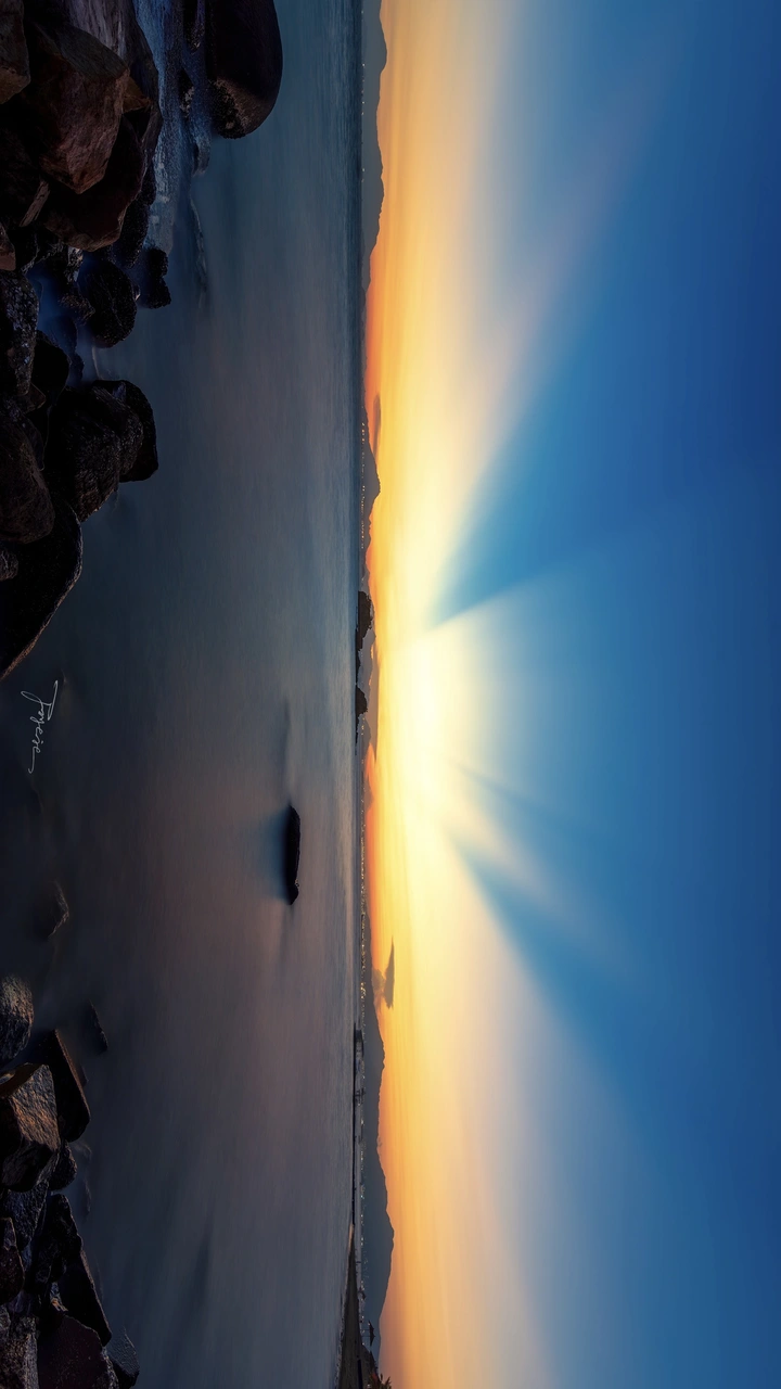【海滨霞光】