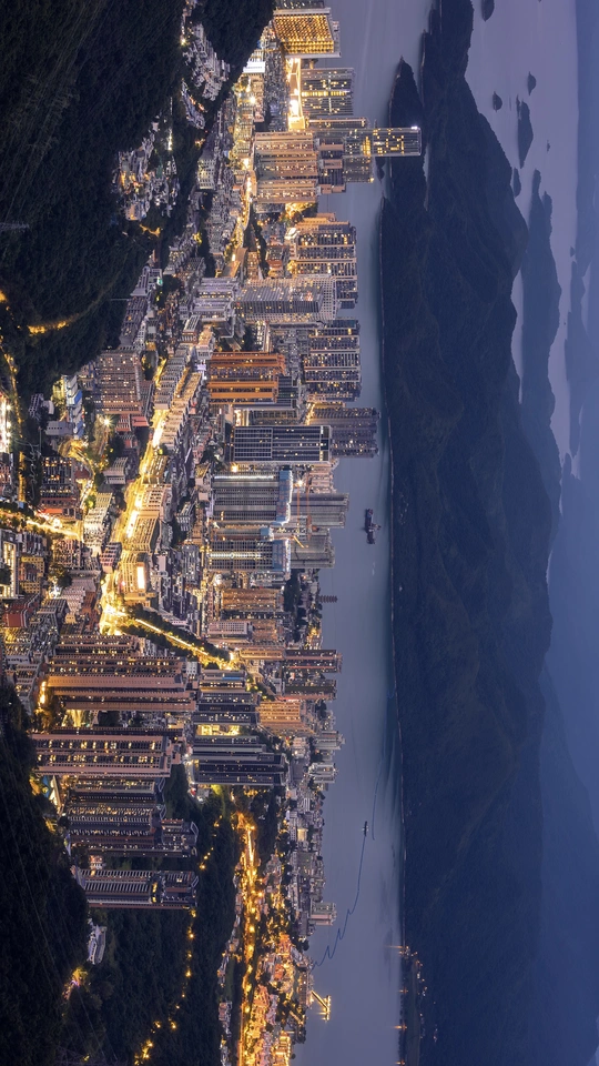 夜晚的城市灯光