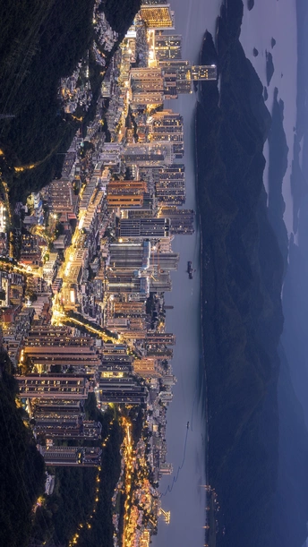 夜晚的城市灯光