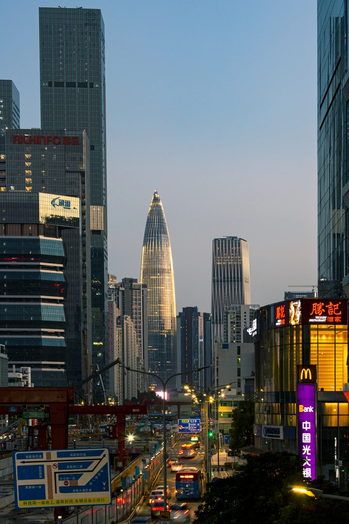 深圳城市风光，华润子弹头
